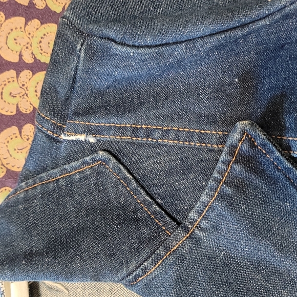 VINTAGE WRANGLER Denim Blazer NEVER WORN Raw Unwashed Denim - Picture 9 of 13